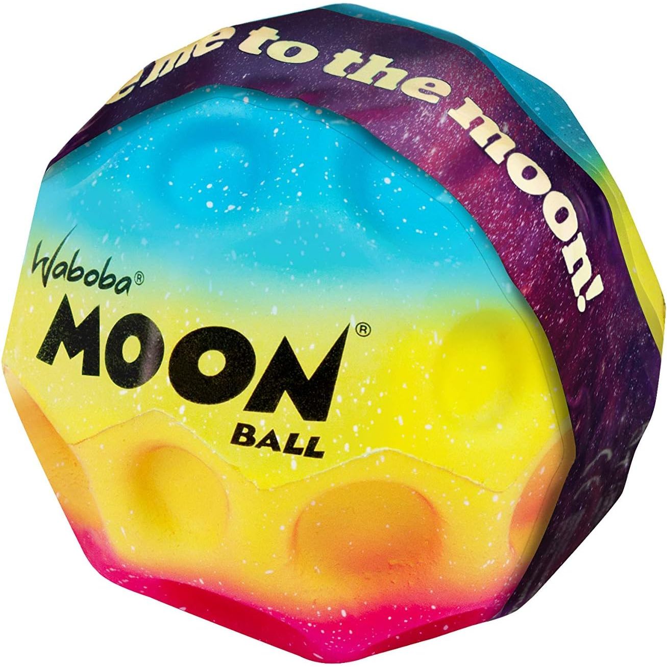 Waboba Moon Ball Gradient Hyper Bouncy Ball for Kids & Adults, Outdoor Throw & Catch Play Age- 3 Years & Above