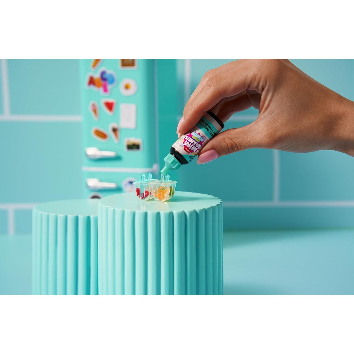 Zuru Mini Brand Fill The Fridge Surprise Collectible Capsule for Kids, Mystery Mini Toy Figures, Unboxing Play Age- 3 Years & Above