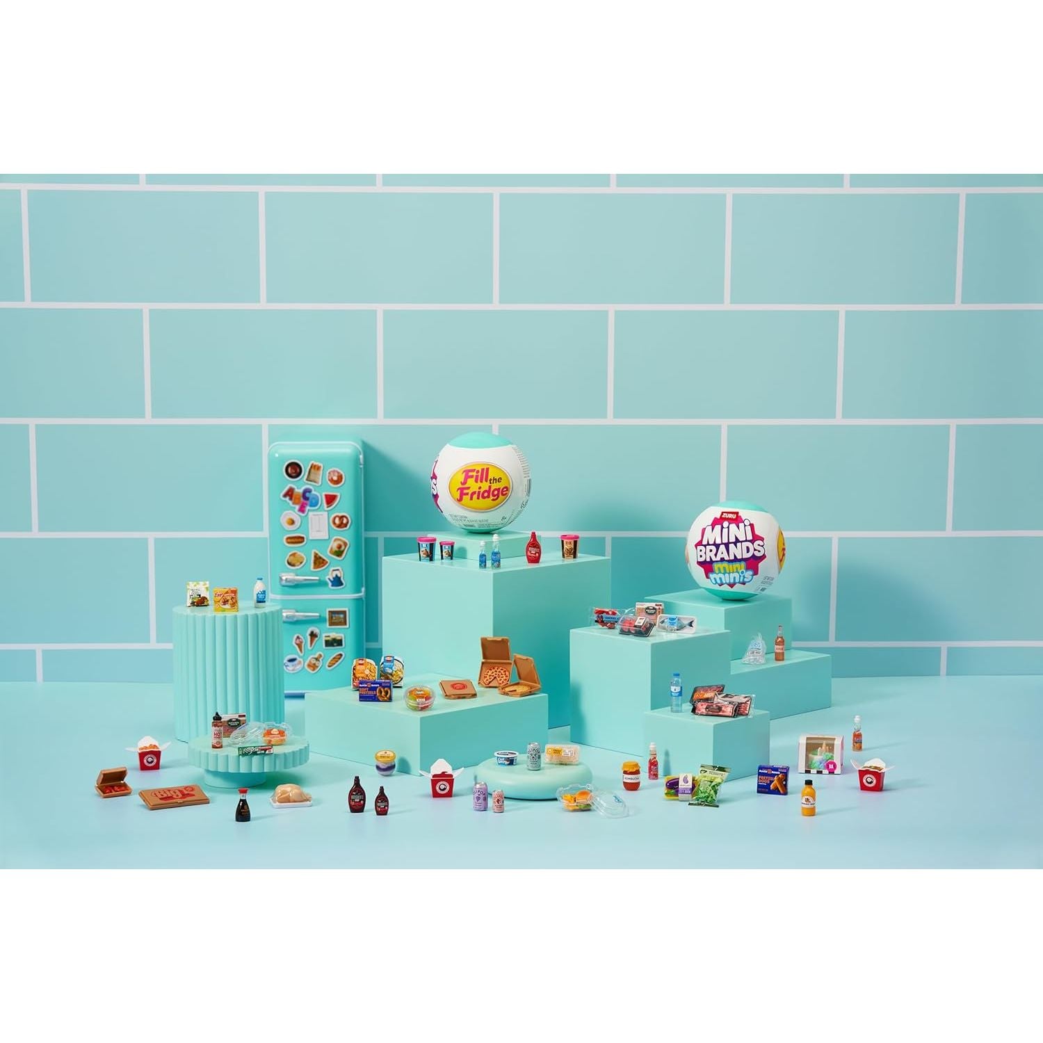 Zuru Mini Brand Fill The Fridge Surprise Collectible Capsule for Kids, Mystery Mini Toy Figures, Unboxing Play Age- 3 Years & Above