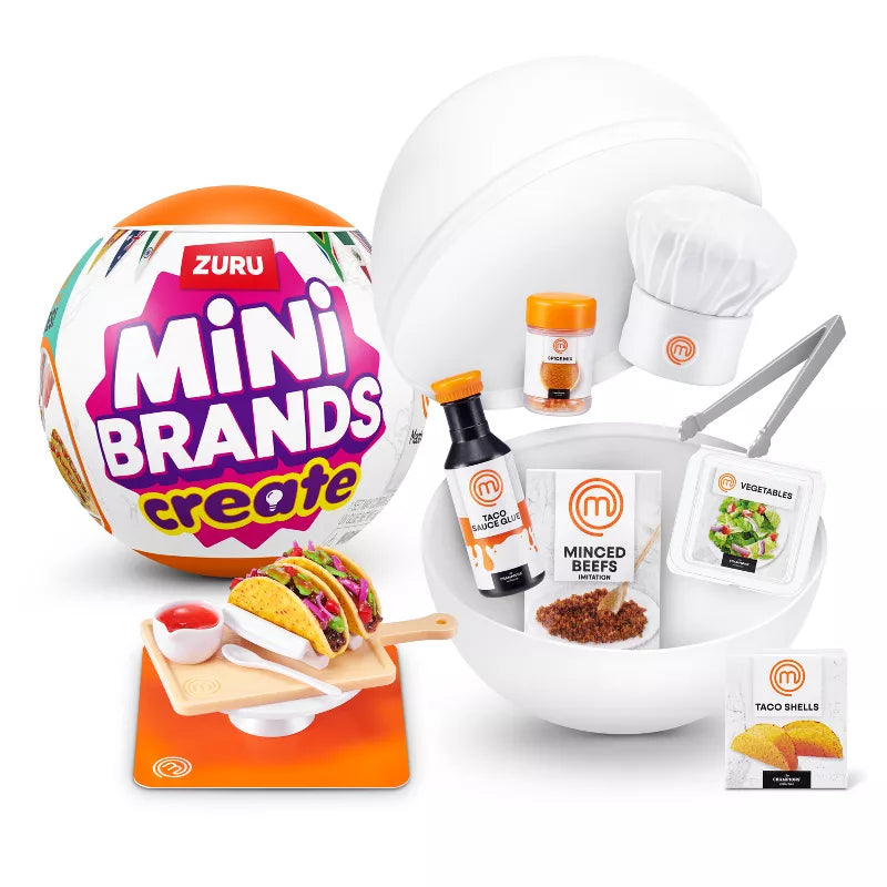 Zuru Mini Brand Master Chef Surprise Collectible Capsule for Kids, Mystery Mini Toy Figures, Unboxing Play Age- 3 Years & Above