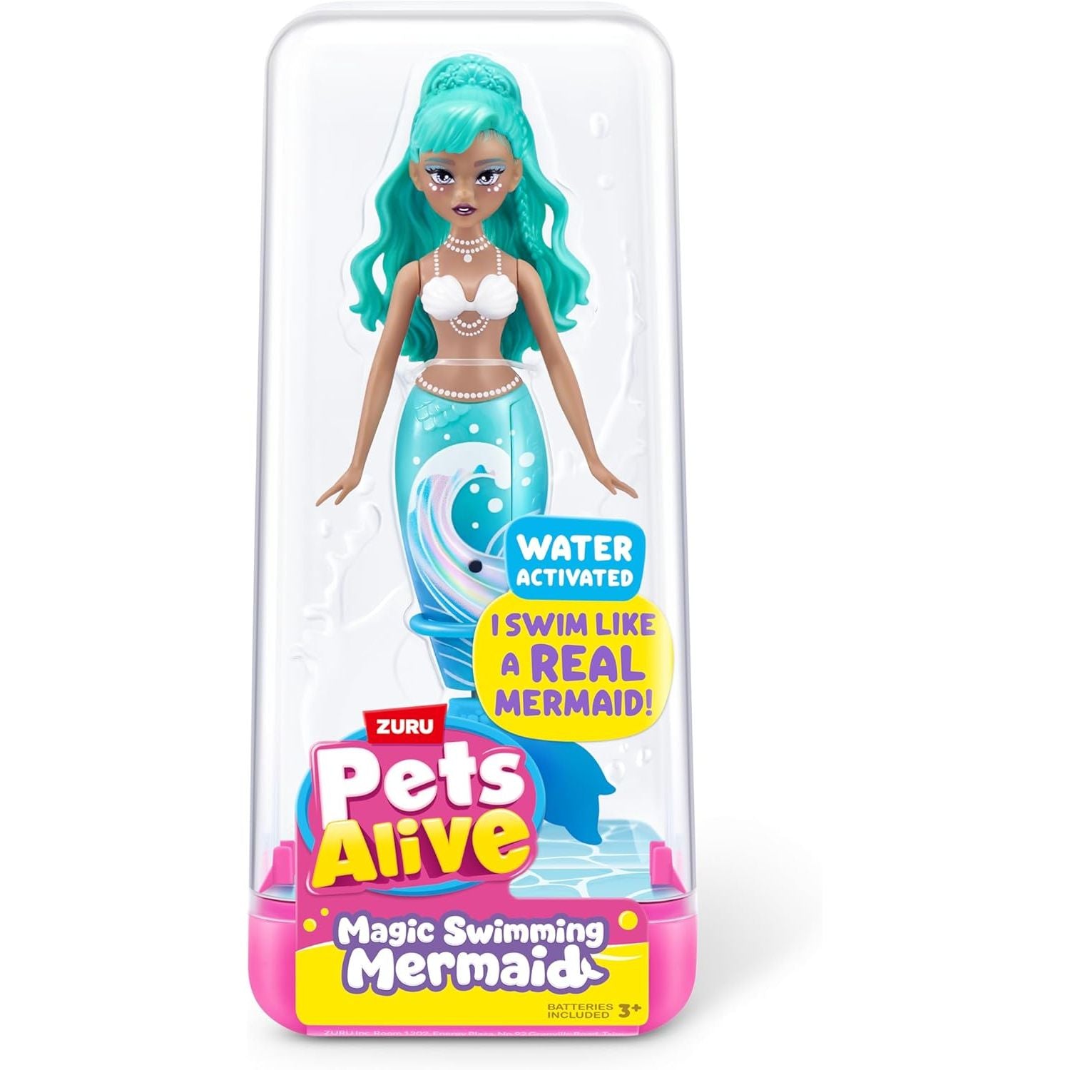 Zuru Pets Alive Mermaid Interactive Animal Toy for Kids, Pretend Pet Play with Fun Movement & Sounds Age- 3 Years & Above