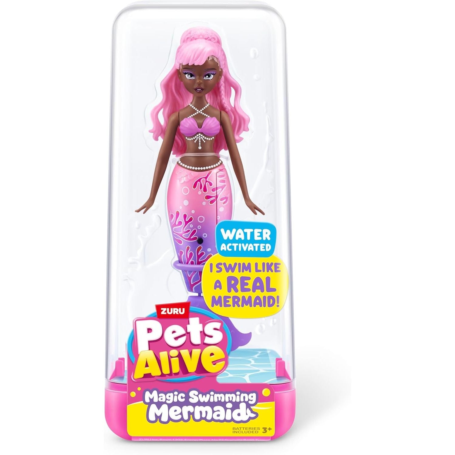Zuru Pets Alive Mermaid Interactive Animal Toy for Kids, Pretend Pet Play with Fun Movement & Sounds Age- 3 Years & Above