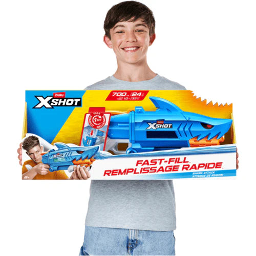 Zuru X Shot Water Shark Water Blaster for Kids, Outdoor Summer Water Gun Toy, Easy Fill Action Age- 5 Years & Above