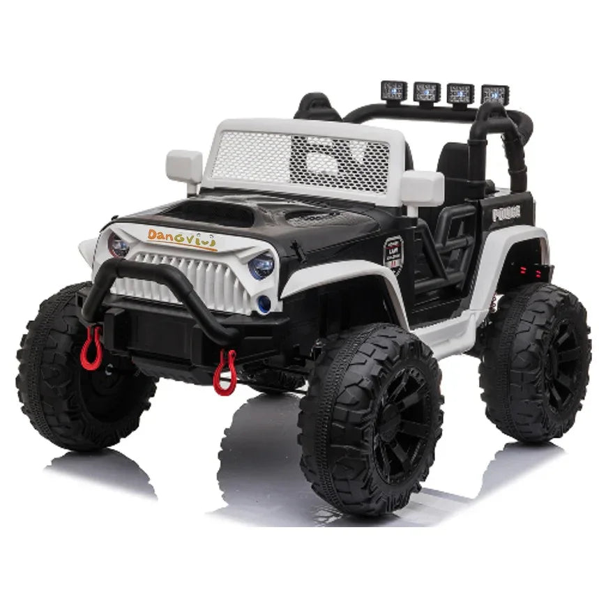 Pibi 12 V 2 Seater Electric Police Jeep Car Black JC666 Black/White Age- 3 Years & Above