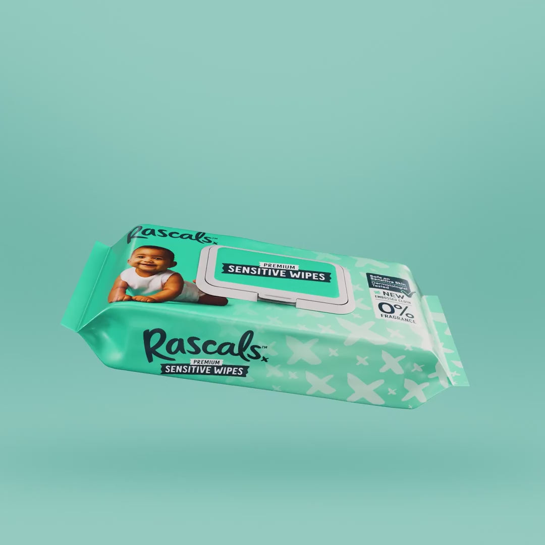 Rascals  Biodegradable Sensitive Baby Wipes 52 Sheets Age- Newborn & Above
