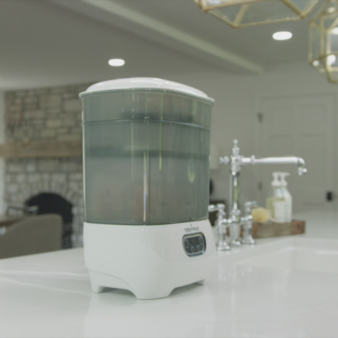 Baby Brezza One Step Advanced Baby Bottle Sterilizer and Dryer White/Grey Age- Newborn & Above