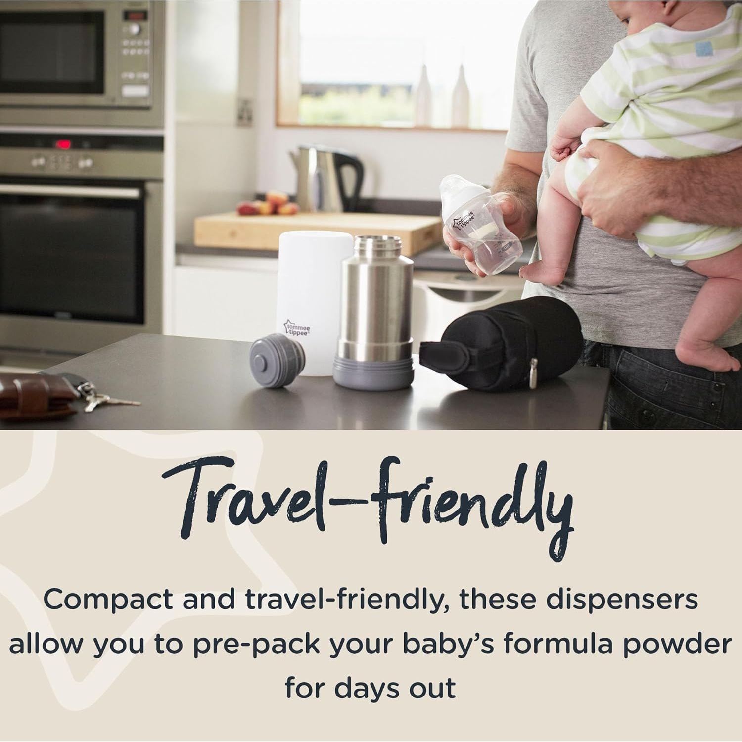 tommee tippee milk powder dispensers pack of 6 transparent age- newborn & above