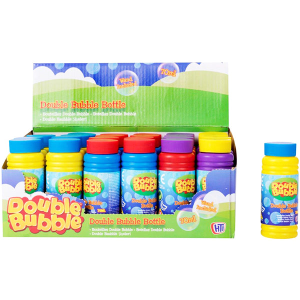 Pibi Double Bubble Solution Bottle 70Ml Cdu Assorted Colours Age- 3 Years & Above