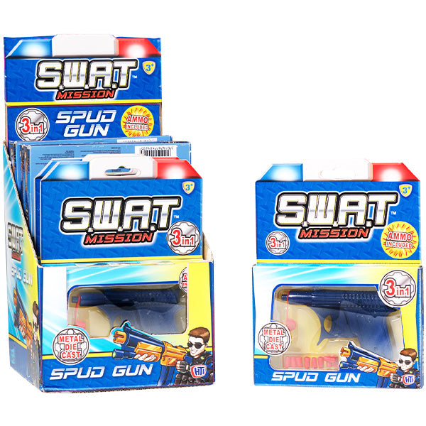 Pibi Swat Mission 3-In-1 Die Cast Spud Gun Cdu Age- 3 Years & Above