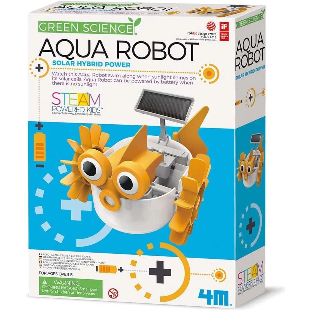 4M Aqua Robot with  Solar Hybrid Power Multicolor Age- 5 Years & Above