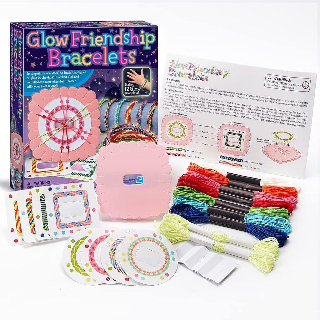 4M Creative Crafts Glow Friendship Bracelets Multicolor Age- 5 Years & Above