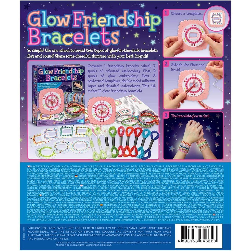 4M Creative Crafts Glow Friendship Bracelets Multicolor Age- 5 Years & Above