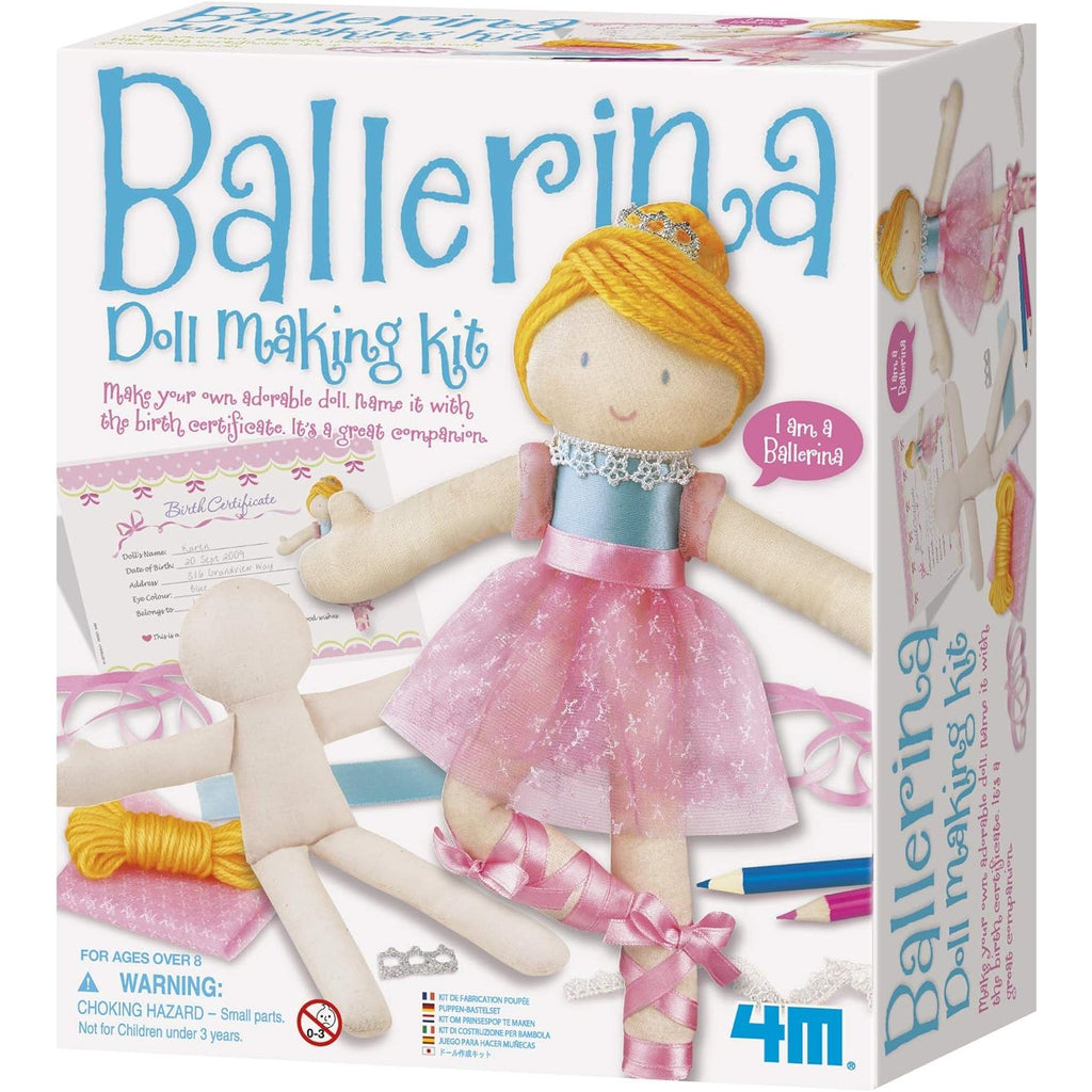 4M Doll Making Kit Ballerina Pink Age- 8 Years & Above