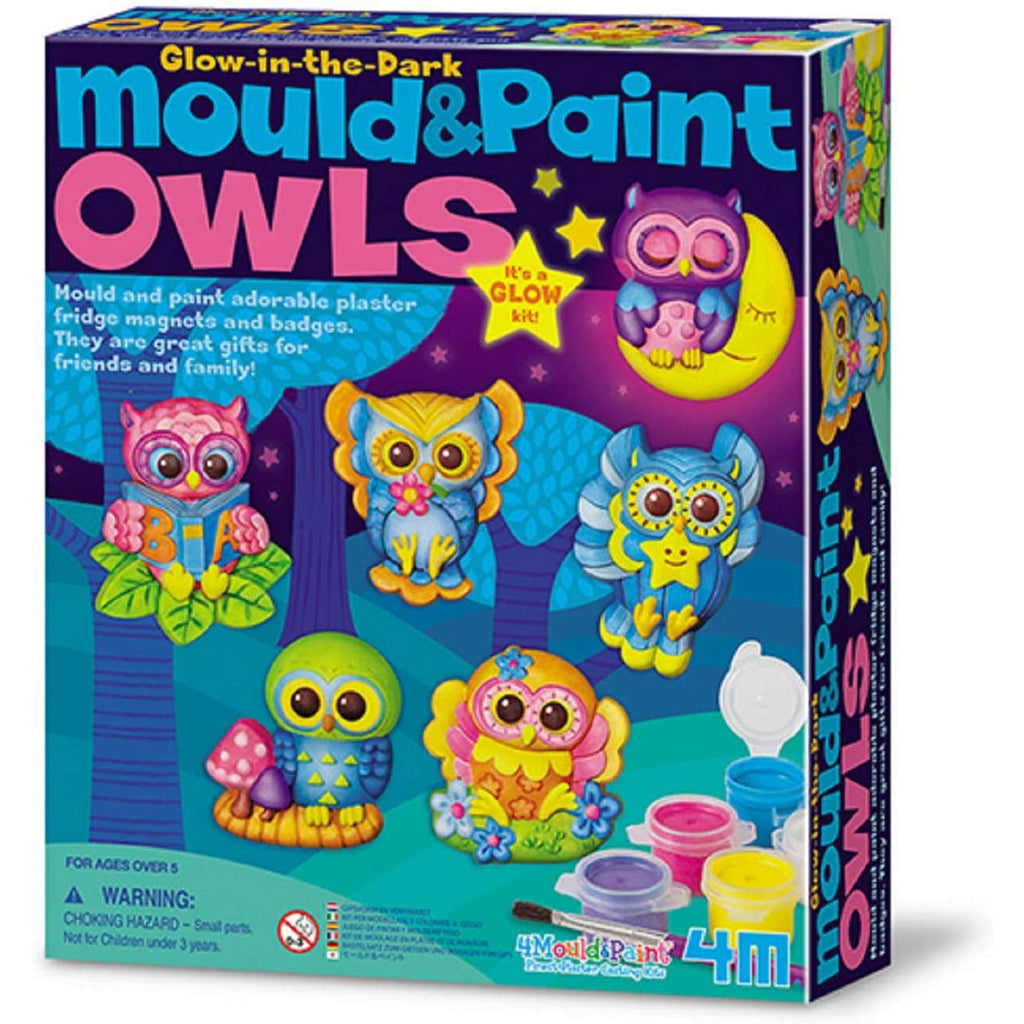4M Mould & Paint / Glow Owls Age 5Y+