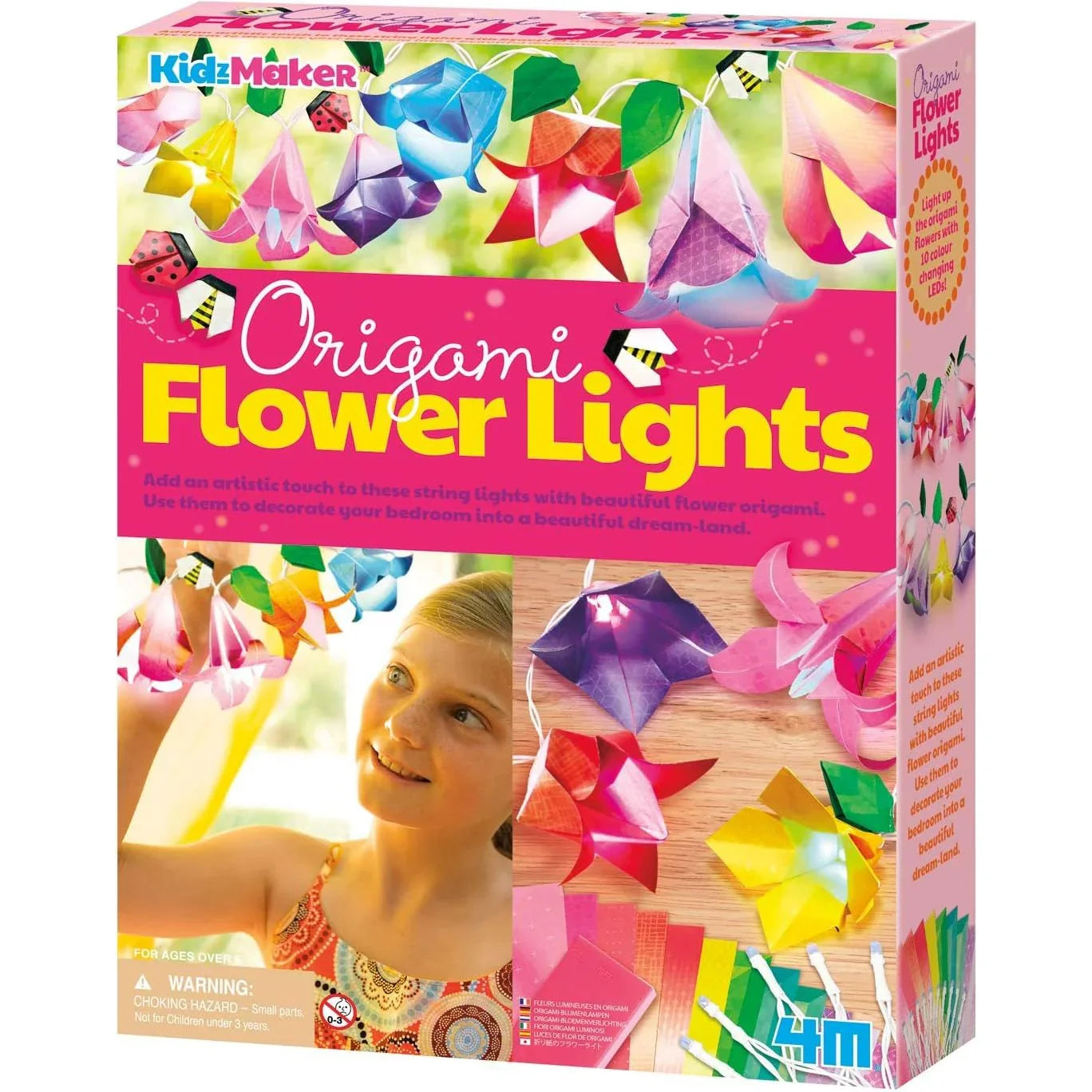 4M Origami Flower Lights Multicolor Age- 5 Years & Above