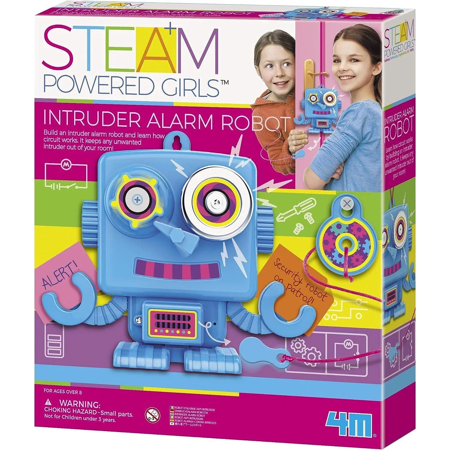 4M Steam Intruder Alarm Robot  Blue Age- 8 Years & Above