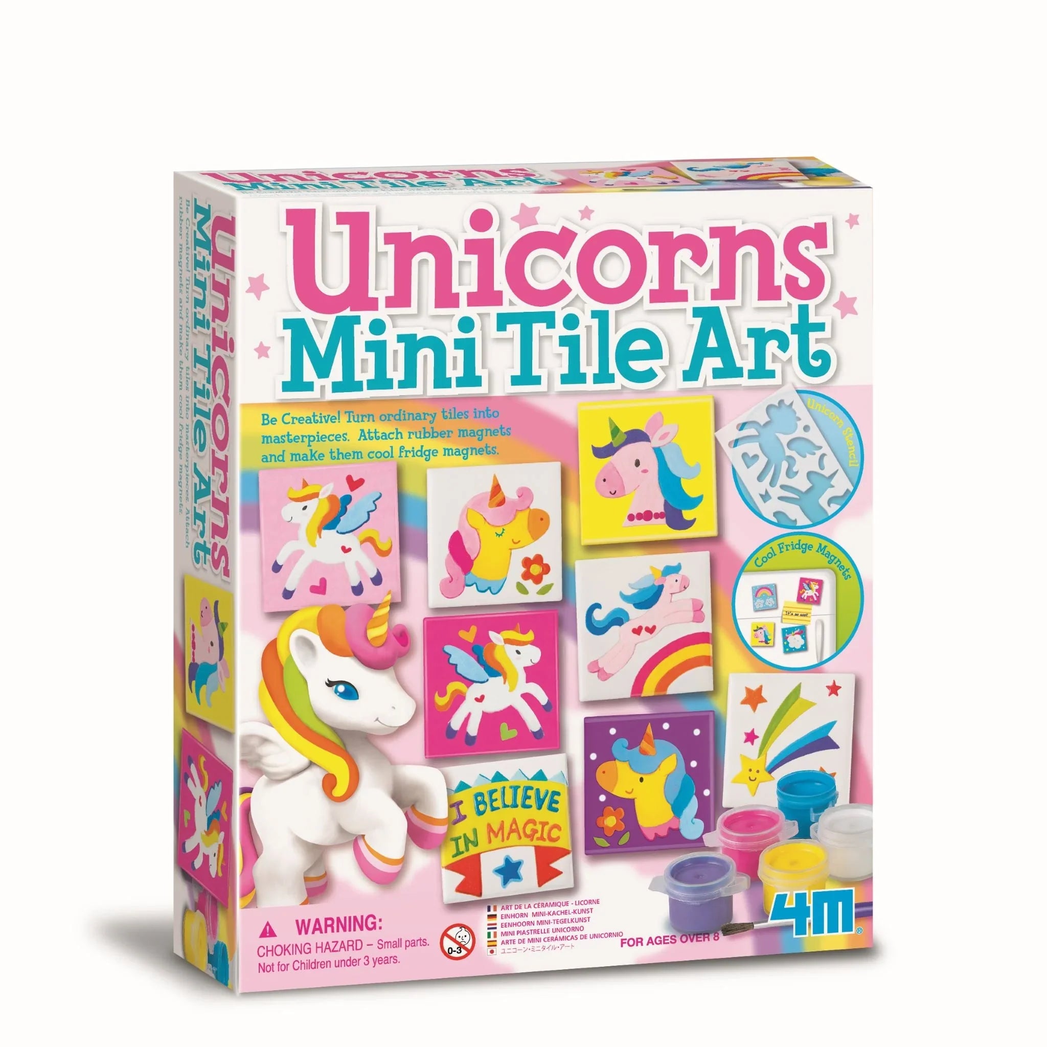 4M Unicorns Mini Tile Art Multicolor Age-8 Years