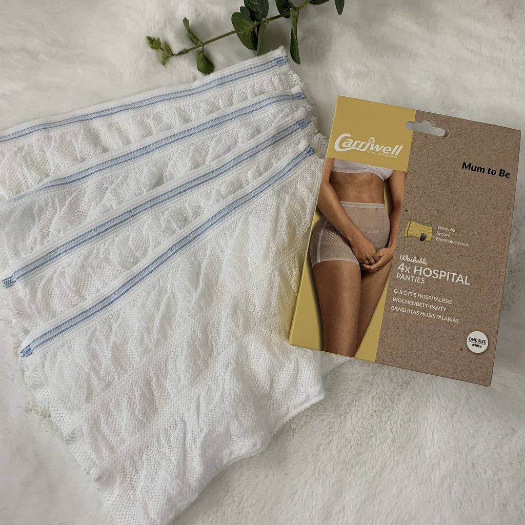 Carriwell Hospital/Labor Panties 4-Pack White Adult