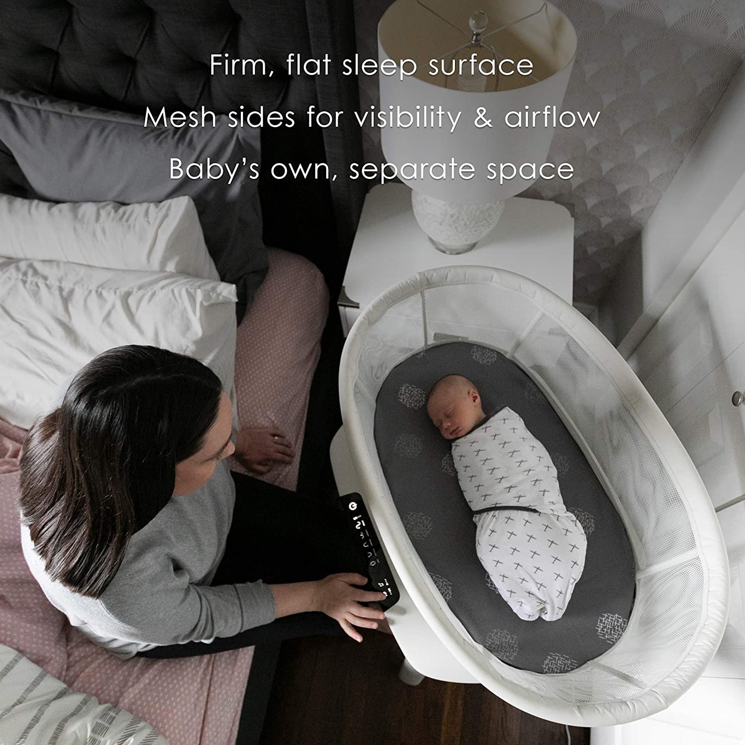 4moms mamaRoo Sleep Bassinet Age 0 Birch Peekaboo
