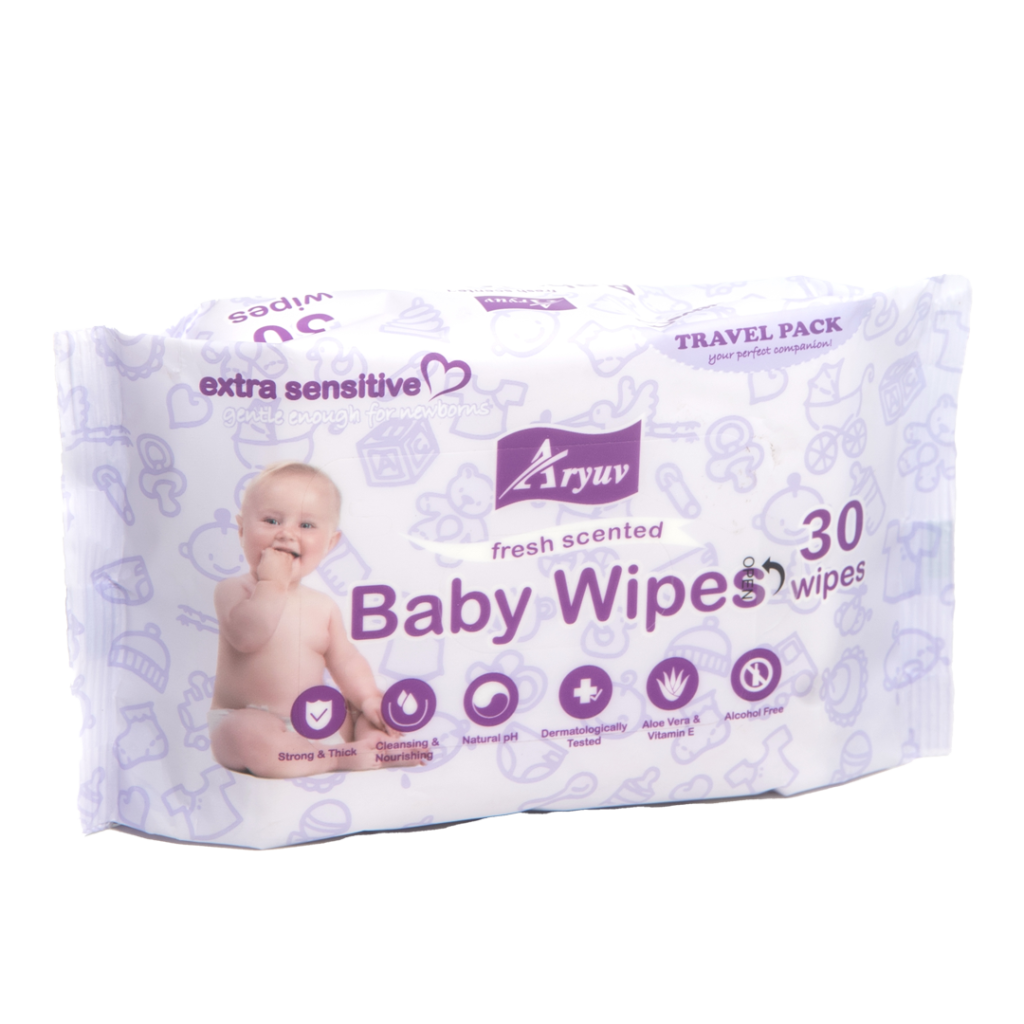 Aryuv Fresh Scented Baby Wipes 30 Sheets