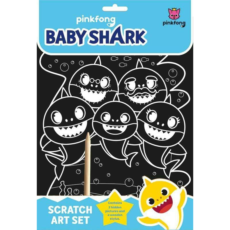 Alligator Baby Shark Scratch Art Set