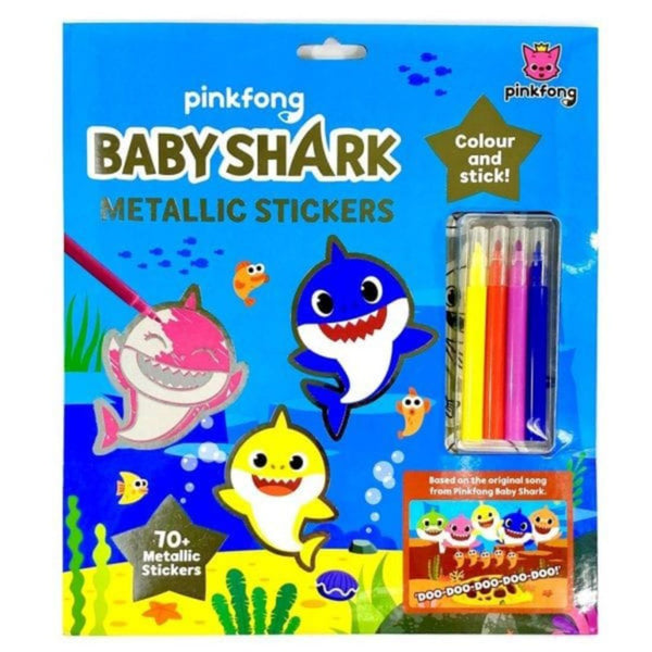 Alligator books Baby Shark Surprise Metallic Sticker Set Multicolor Age-3 Years & Above