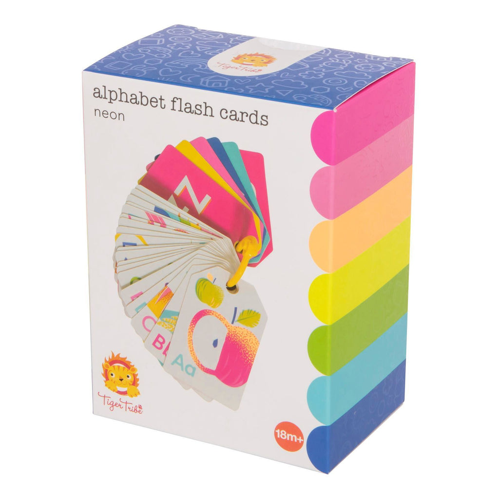 Tiger Tribe Alphabet Flash Cards - Neon Age 18m+