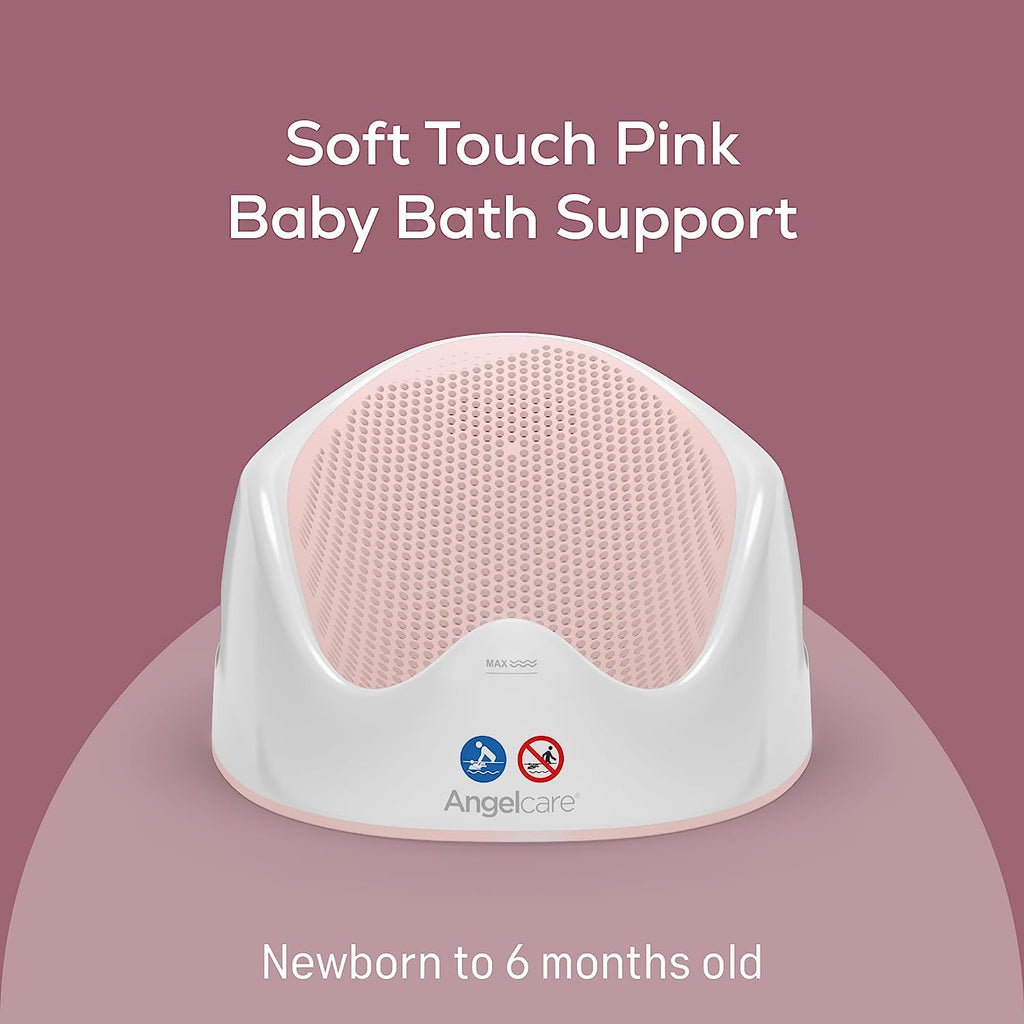 Angelcare Soft Touch Bath Support Pink Age  Newborn to 6 Months ( Holds upto 9 kg)