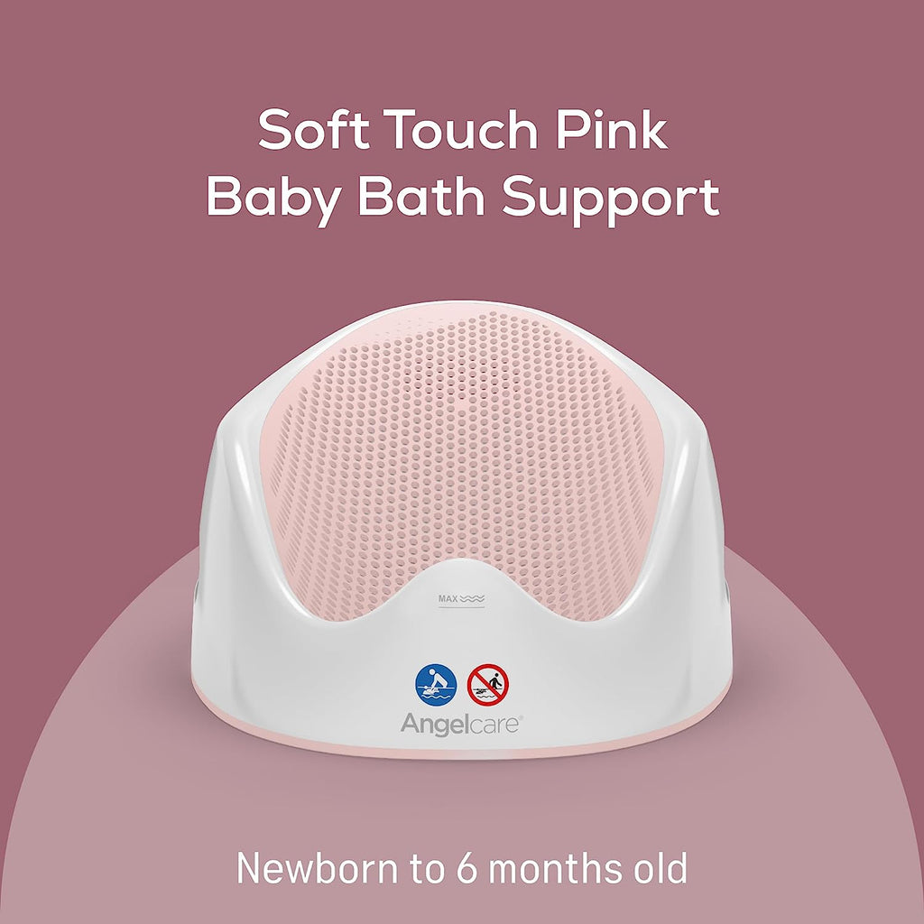 Angelcare Soft Touch Bath Support Pink Age  Newborn to 6 Months ( Holds upto 9 kg)