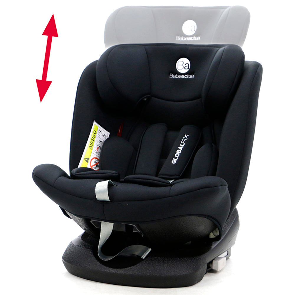 Asalvo Global Fix Car Seat Isofix Group 0/1/2/3 - Black Newborn to 36kg