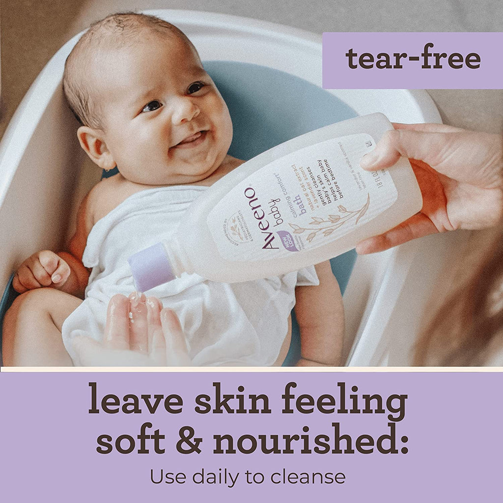 Aveeno Baby Calming Comfort Bath Natural Oat Extract+Lavender Scent 532ml Age- Newborn & Above