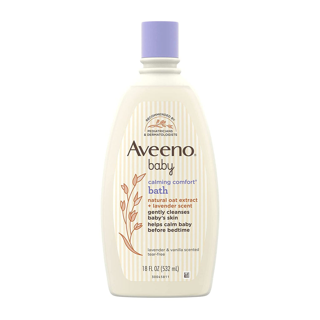 Aveeno Baby Calming Comfort Bath Natural Oat Extract+Lavender Scent 532ml Age- Newborn & Above