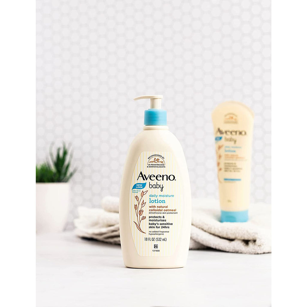 Aveeno Baby Daily Moisture Lotion Natural Oatmeal 532ml Age- Newborn & Above