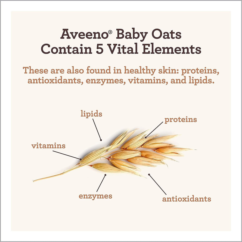 Aveeno Baby Daily Moisturising Wash & Shampoo Natural Oatmeal 976ml Age- Newborn & Above