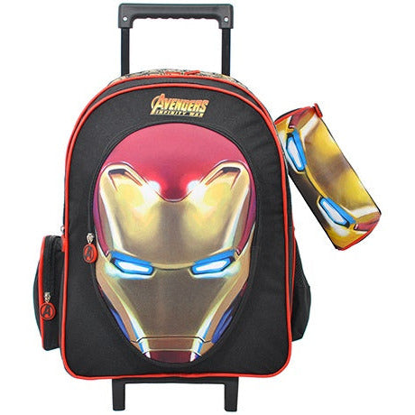 Avengers Iron Man 18-inch Trolley Bag + Pencil Case Age-9 Years to 12 Years
