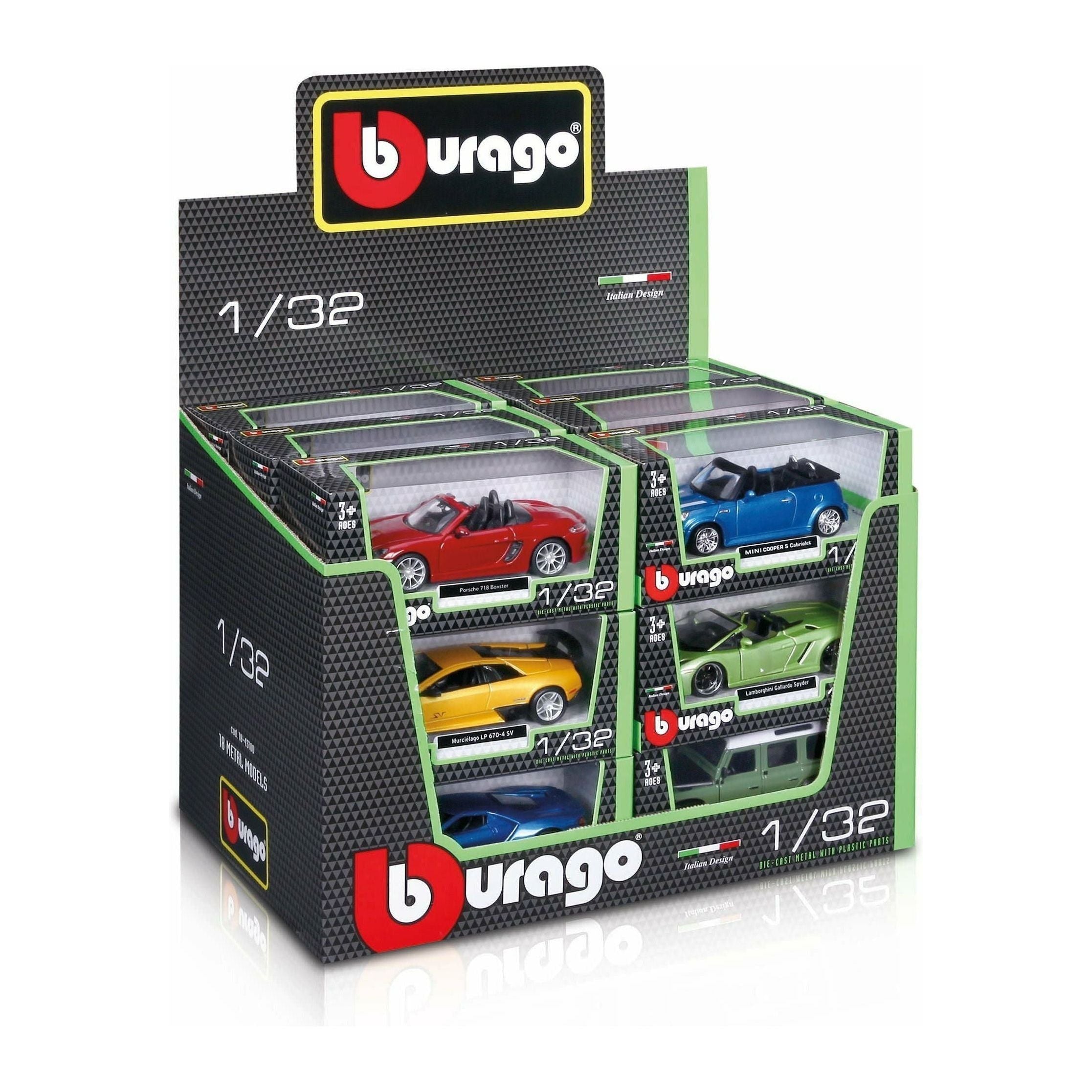 BURAGO - 1/64 BBURAGO - Pack de 3 véhicules - Le zèbre à pois sprl