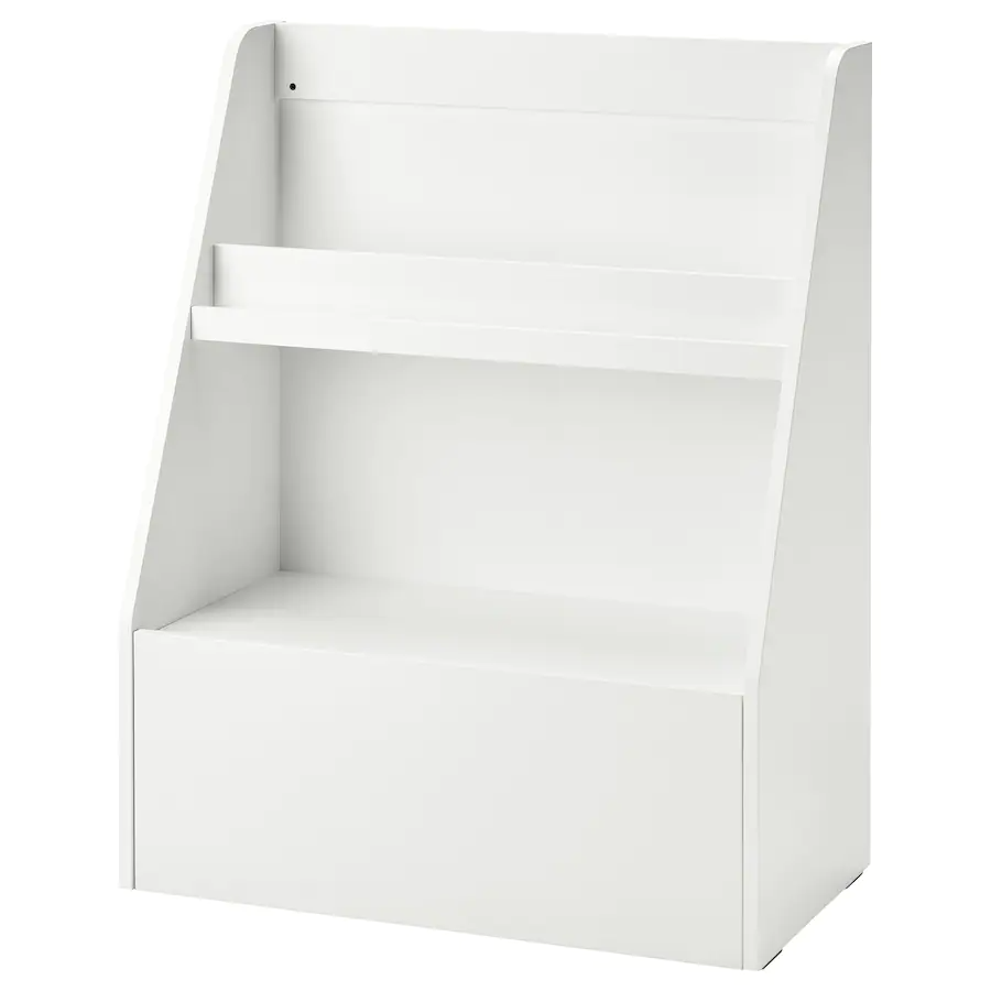 Bergig Book Display With Storage, White
