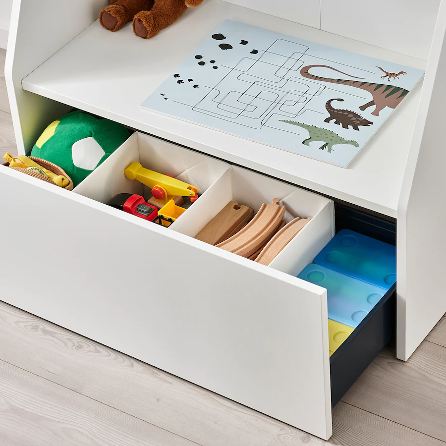 Bergig Book Display With Storage, White