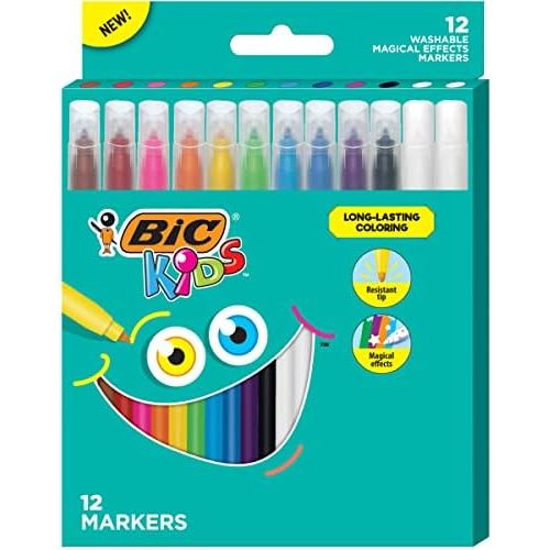 BIC Kids Magical Colouring Markers 12 Pack Age-3 Years & Above