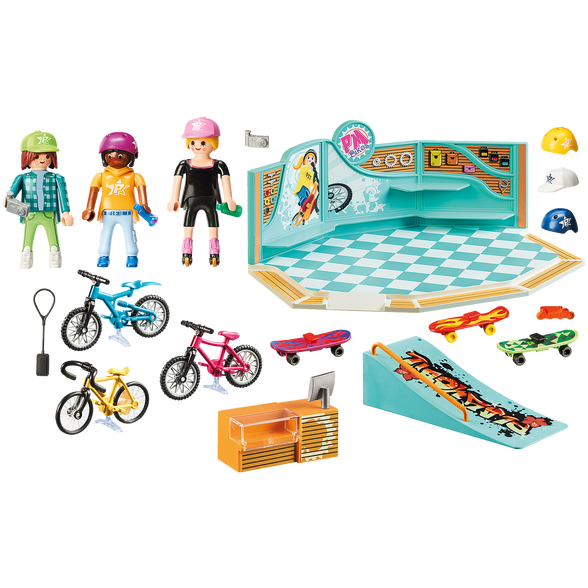Playmobil Girls Toy Bike & Skate Shop 5Y+