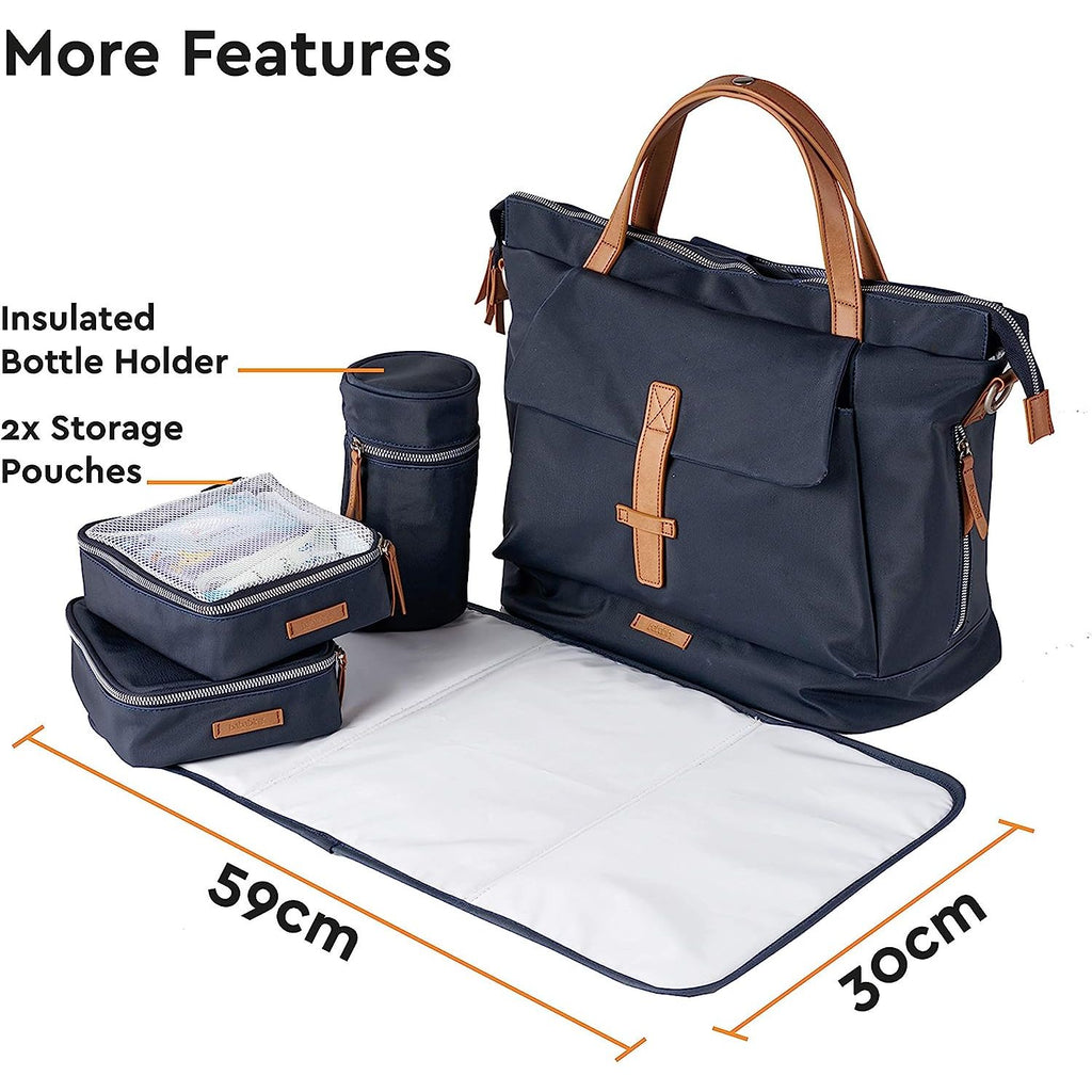 Bababing! Erin Changing Bag/Tote/Backpack Navy Navy Blue Age Newborn & Above