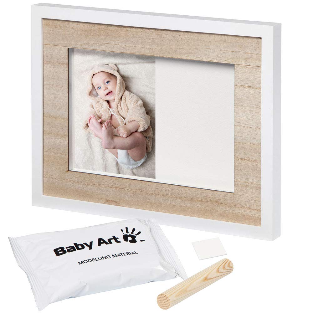 Baby Art Tiny Style Touch Single Wooden Frame Age- Newborn & Above