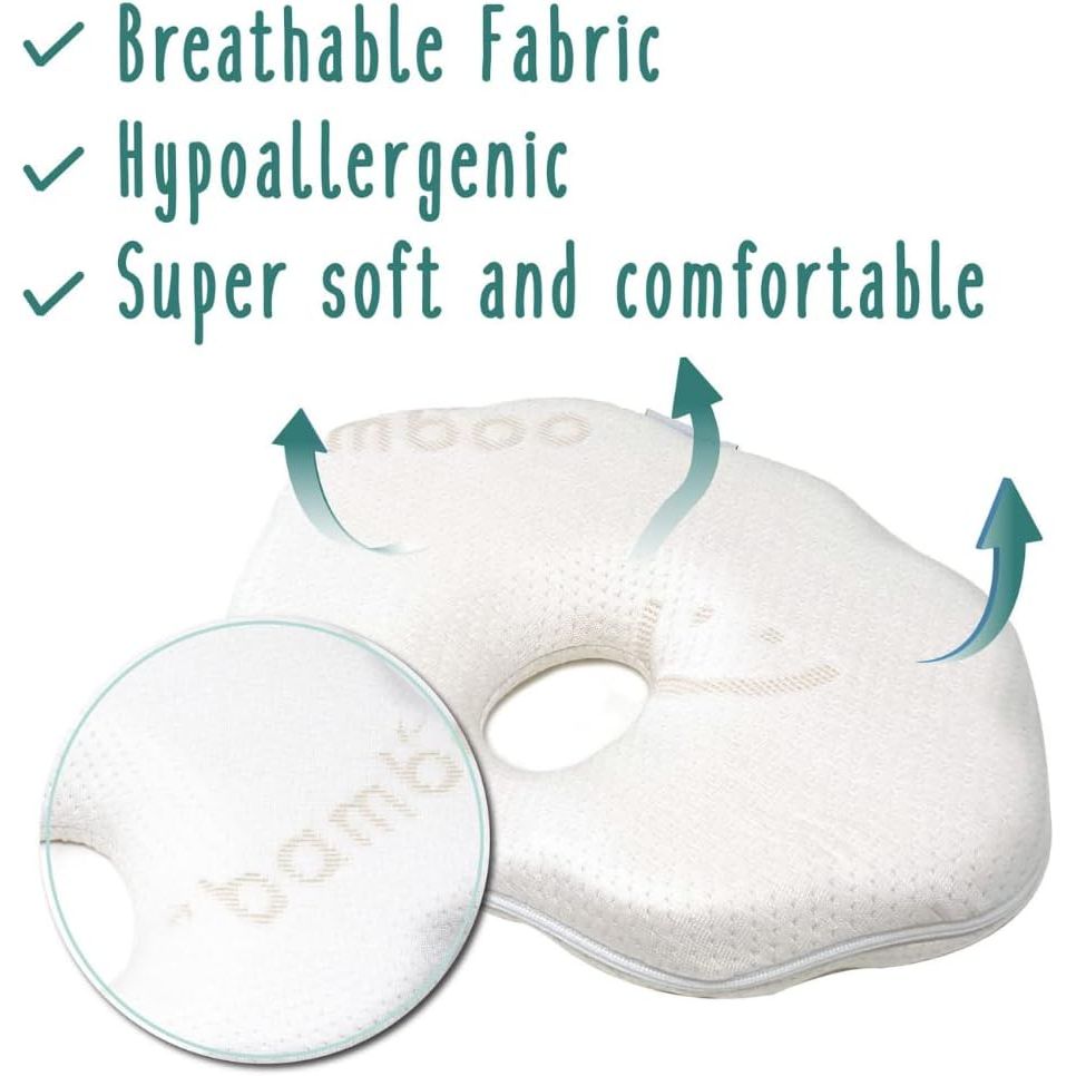Baby Works   Cloud 9™ Head Support With Bamboo Cover (Removable)   White White Age 3 Months & Above