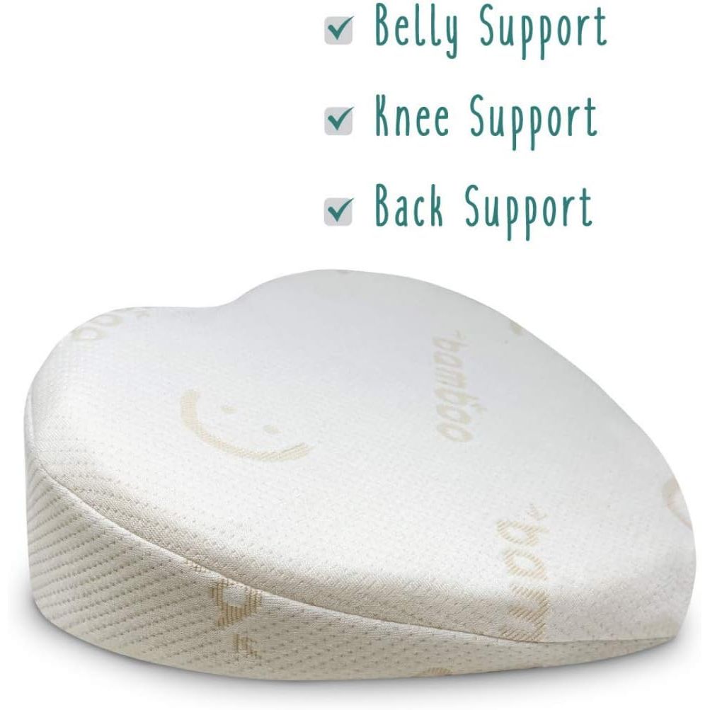 Baby Works Love My Belly Pregnancy Wedge With Rayon From Bamboo Cover White