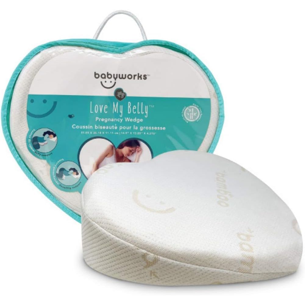 Baby Works Love My Belly Pregnancy Wedge With Rayon From Bamboo Cover White