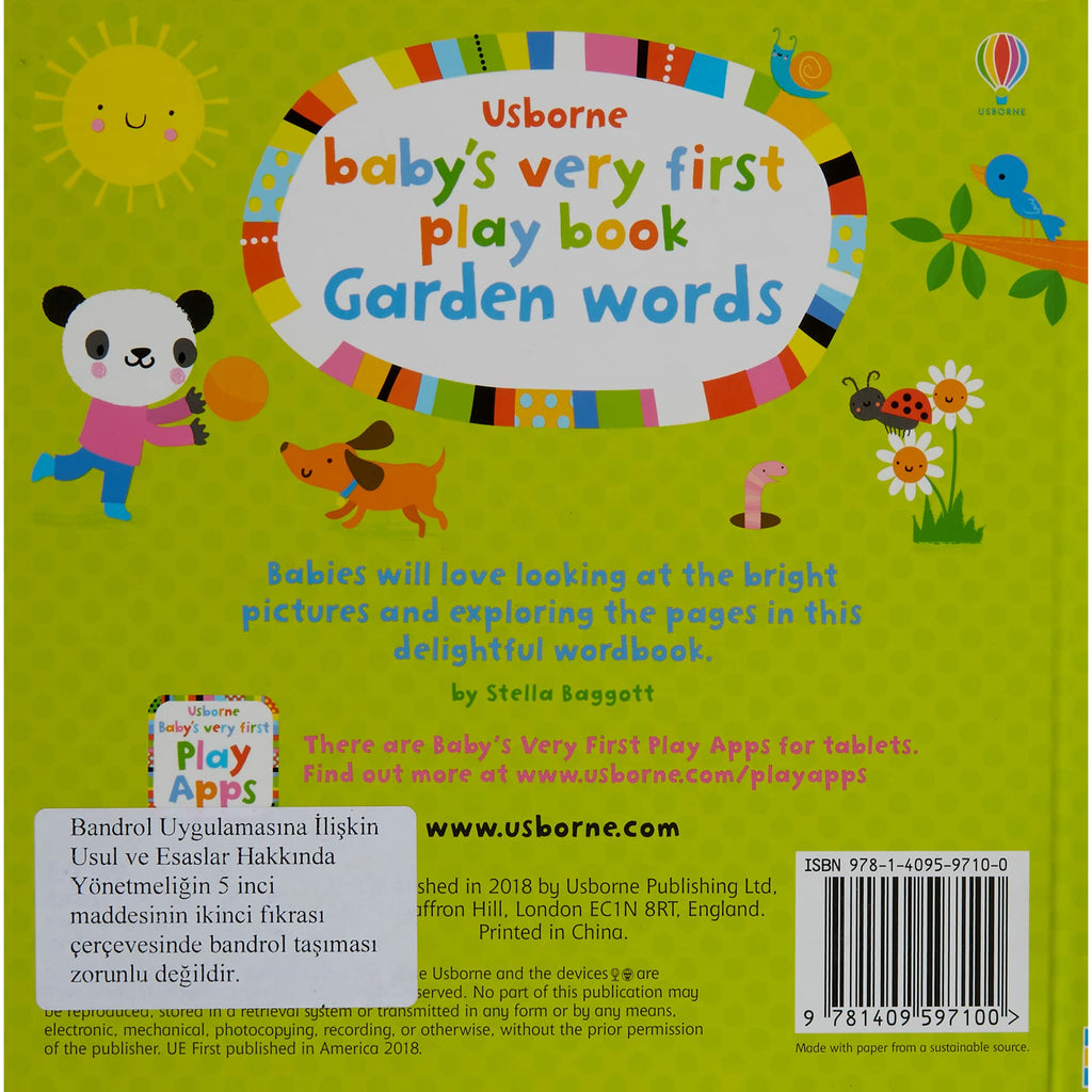Baby's Very First Playbook Garden Words by Fiona Watt