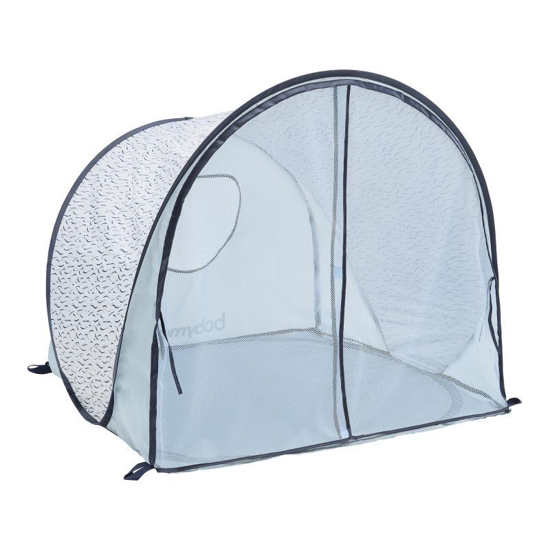 Babymoov Anti UV Tent with Pegs, Mosquito Net & Carry Bag Blue Waves Age- 6 Months & Above