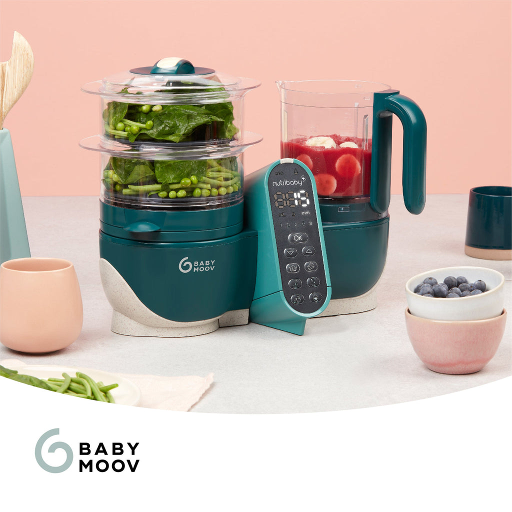 Babymoov Nutribaby + 4-in-1 Baby Food Processor Opal Green Age-Newborn & Above