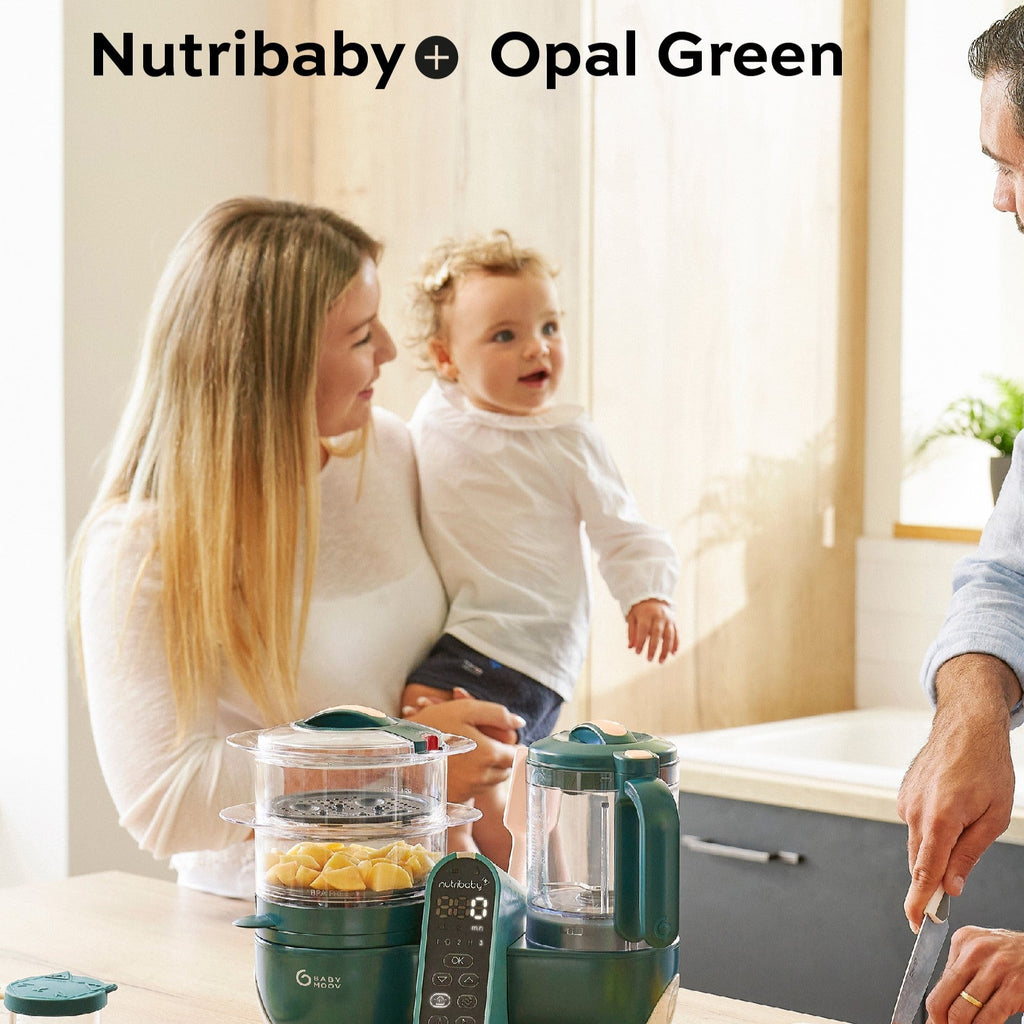 Babymoov Nutribaby + 4-in-1 Baby Food Processor Opal Green Age-Newborn & Above