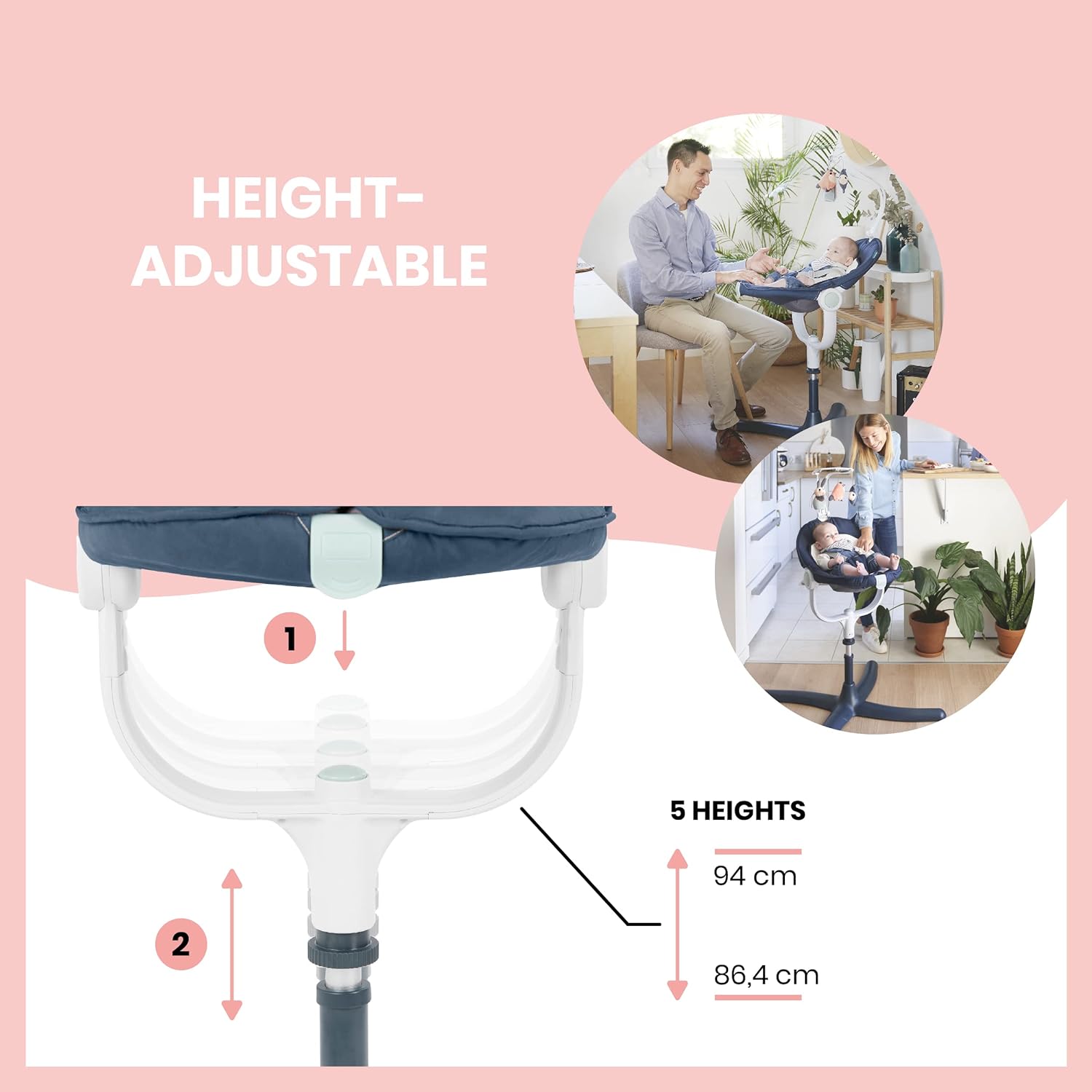 Height adjustable baby bouncer new arrivals